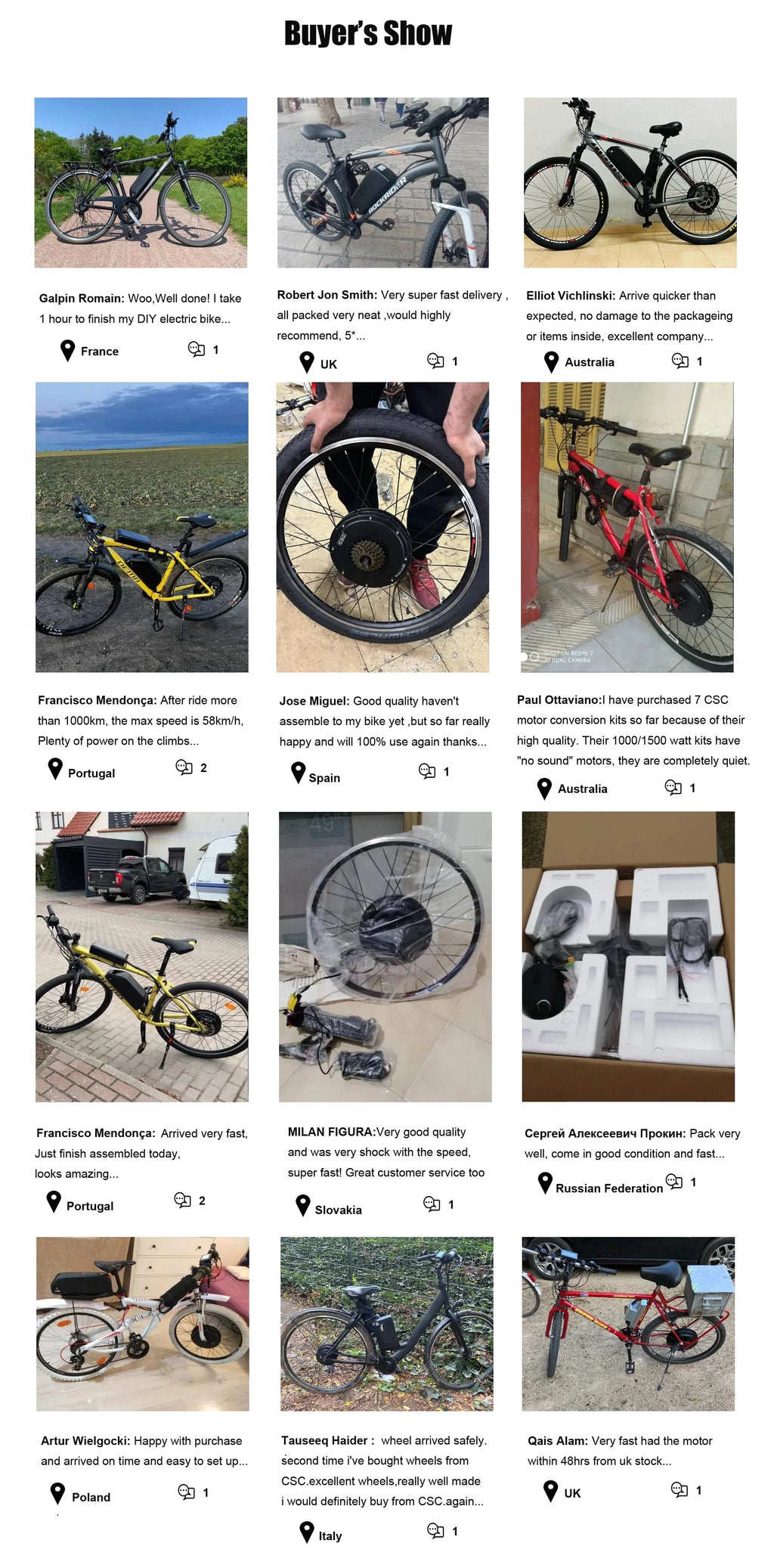 29" 700C 48V 1000W Front/Rear Hub Motor Kit – CSC Rim – Cassette Compatible – E-Bike Conversion Kit