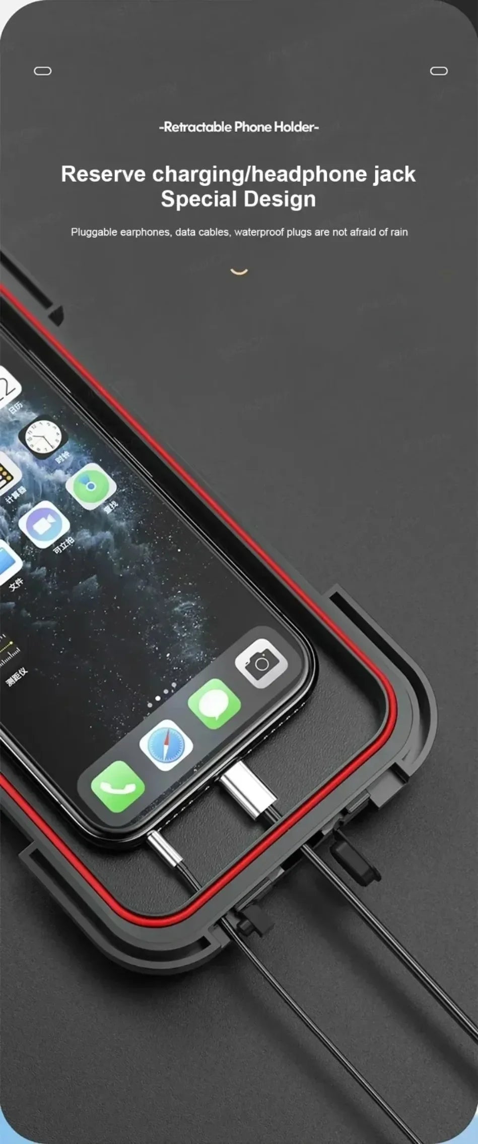 Waterproof Phone Holder – 360° Rotation for E-Bikes & Motorcycles