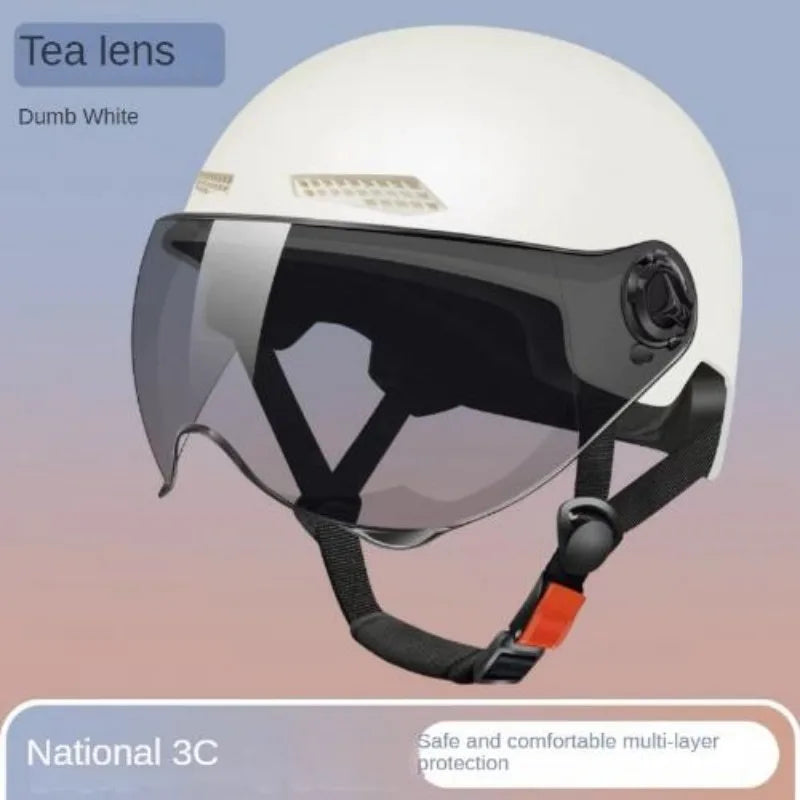 3C Safety Helmet for Adults – E-Bike & Motorcycle, with Goggles