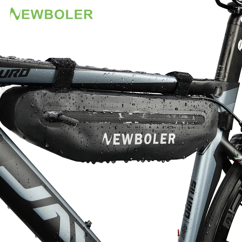 NEWBOLER Waterproof Top Tube Bike Frame Bag – Triangle Pannier for MTB & Road Cycling | Dirt-Resistant Bicycle Accessory