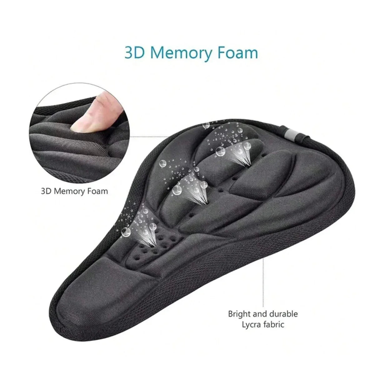 3D Gel Bike Seat Cover – Extra Thick & Breathable