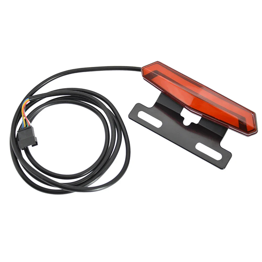 E-Bike Front and Rear Light Set – 24V/36V/48V Headlight with Horn, Tail Light with Turn Signals, Rack Mount, Switch Control, Easy Installation