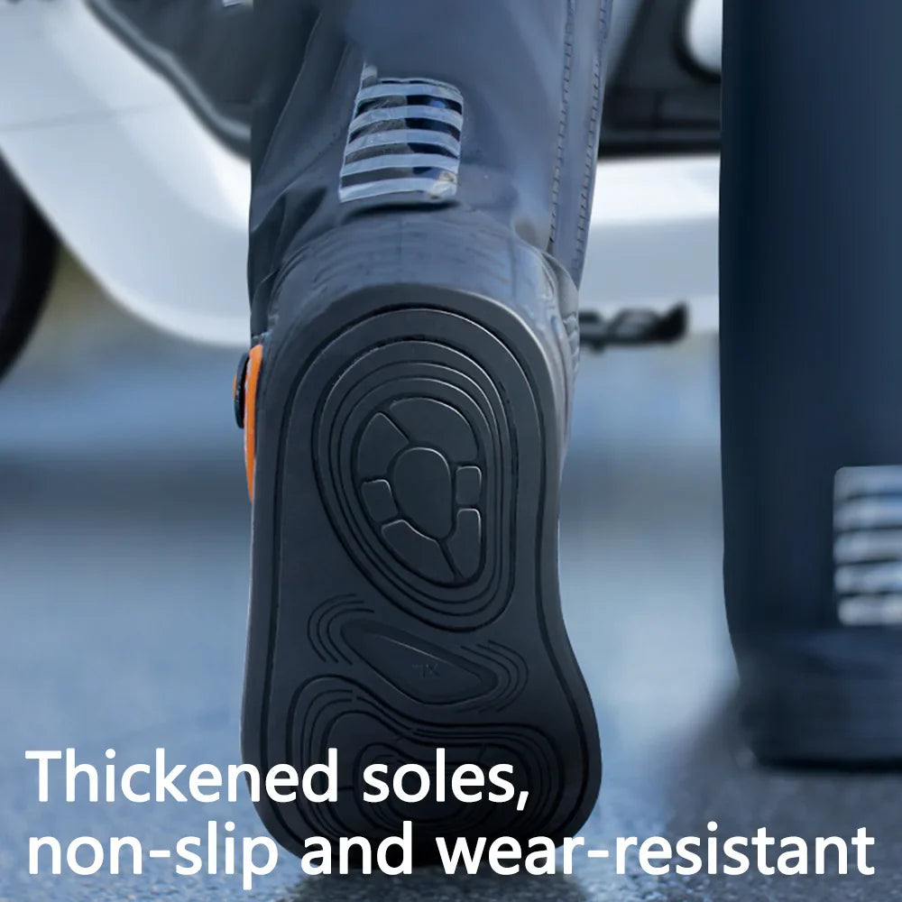 Waterproof Rain Shoe Covers with Reflectors – High Top for E-Bike Riders