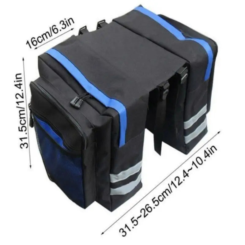 High-Capacity Rear Bike Rack Bag – Double-Sided, Durable & Convenient for Travel