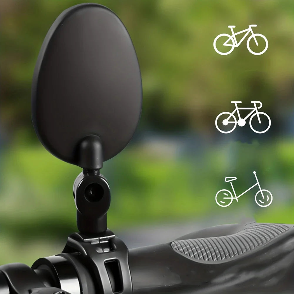 Universal Bike Rearview Mirrors – 2PCS, Rotatable 360°
