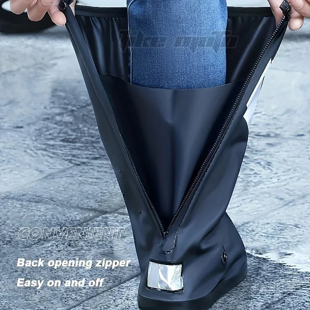 Reflective Waterproof Rain Boots – Non-Slip for E-Bike Cyclists