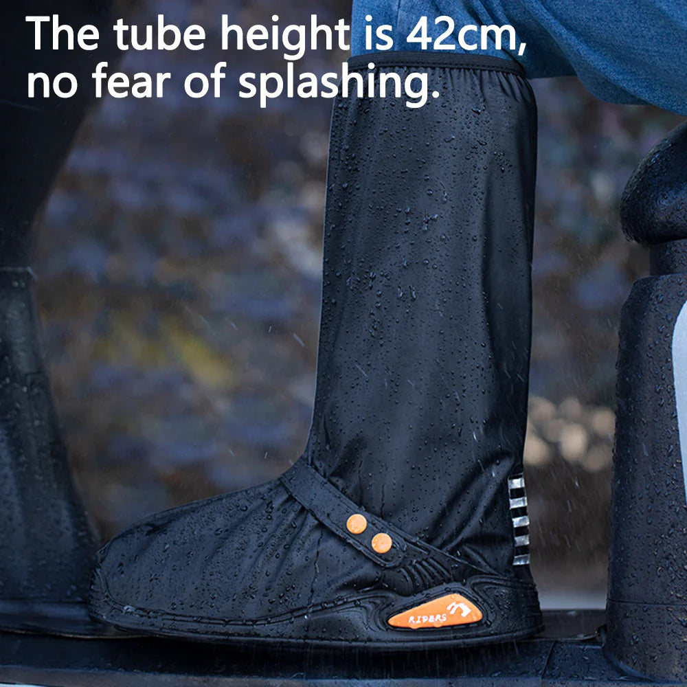 Waterproof Rain Shoe Covers with Reflectors – High Top for E-Bike Riders