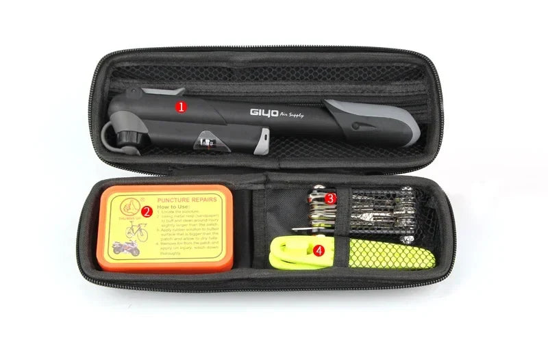 E-Bike Repair Kit – Pump, Tools & Patch Set in Portable Bag