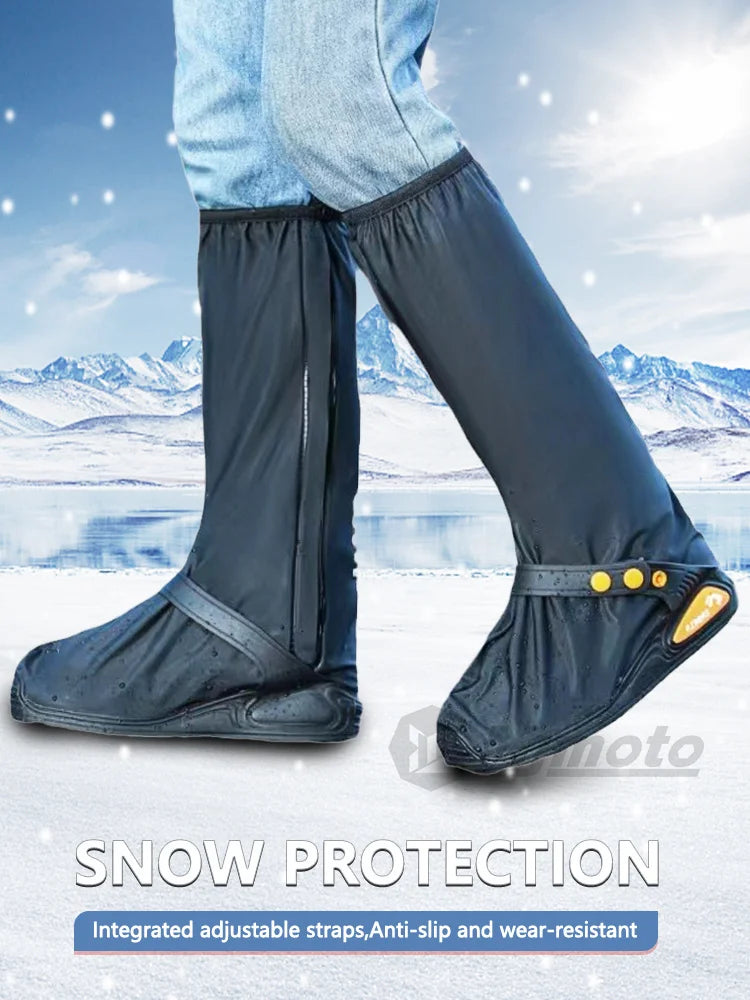 Waterproof Rain Shoe Covers with Reflectors – High Top for E-Bike Riders