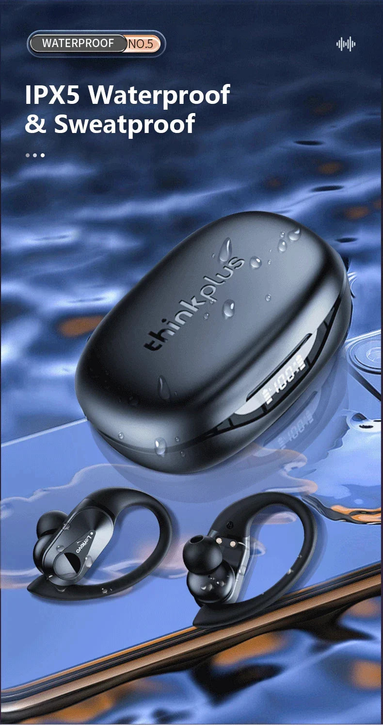 TWS Bluetooth Earphones – Waterproof, LED Display, Noise Reduction