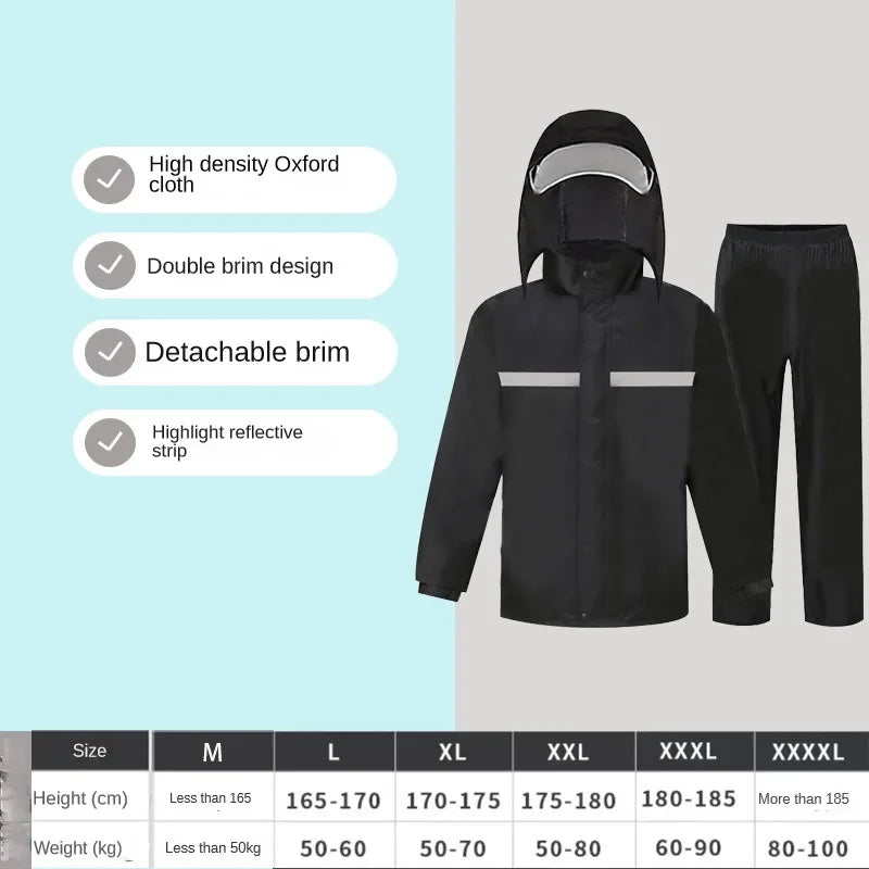 Waterproof Rain Suit for Electric Bike Riders – Jacket & Pants Set