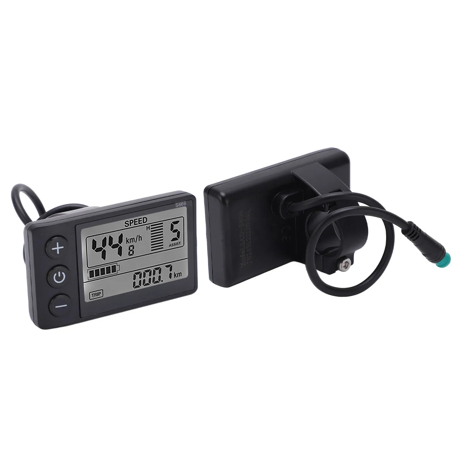 S866 Electric Bike LCD Display Meter 24V 36V 48V Control Panel with Waterproof Plug