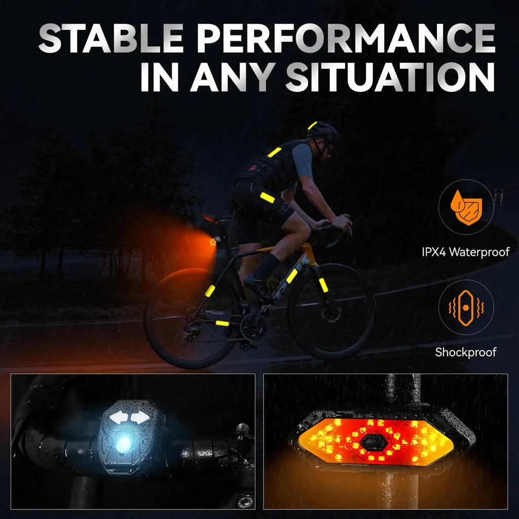 Front & Rear Signal Lights – Rechargeable with Remote Control