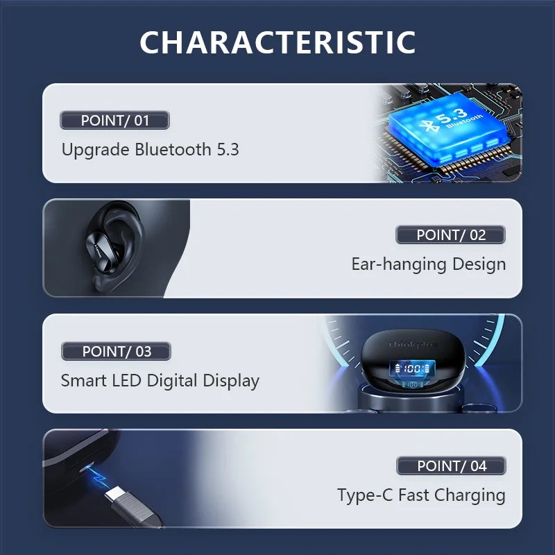 TWS Bluetooth Earphones – Waterproof, LED Display, Noise Reduction