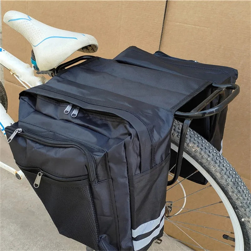 High-Capacity Rear Bike Rack Bag – Double-Sided, Durable & Convenient for Travel