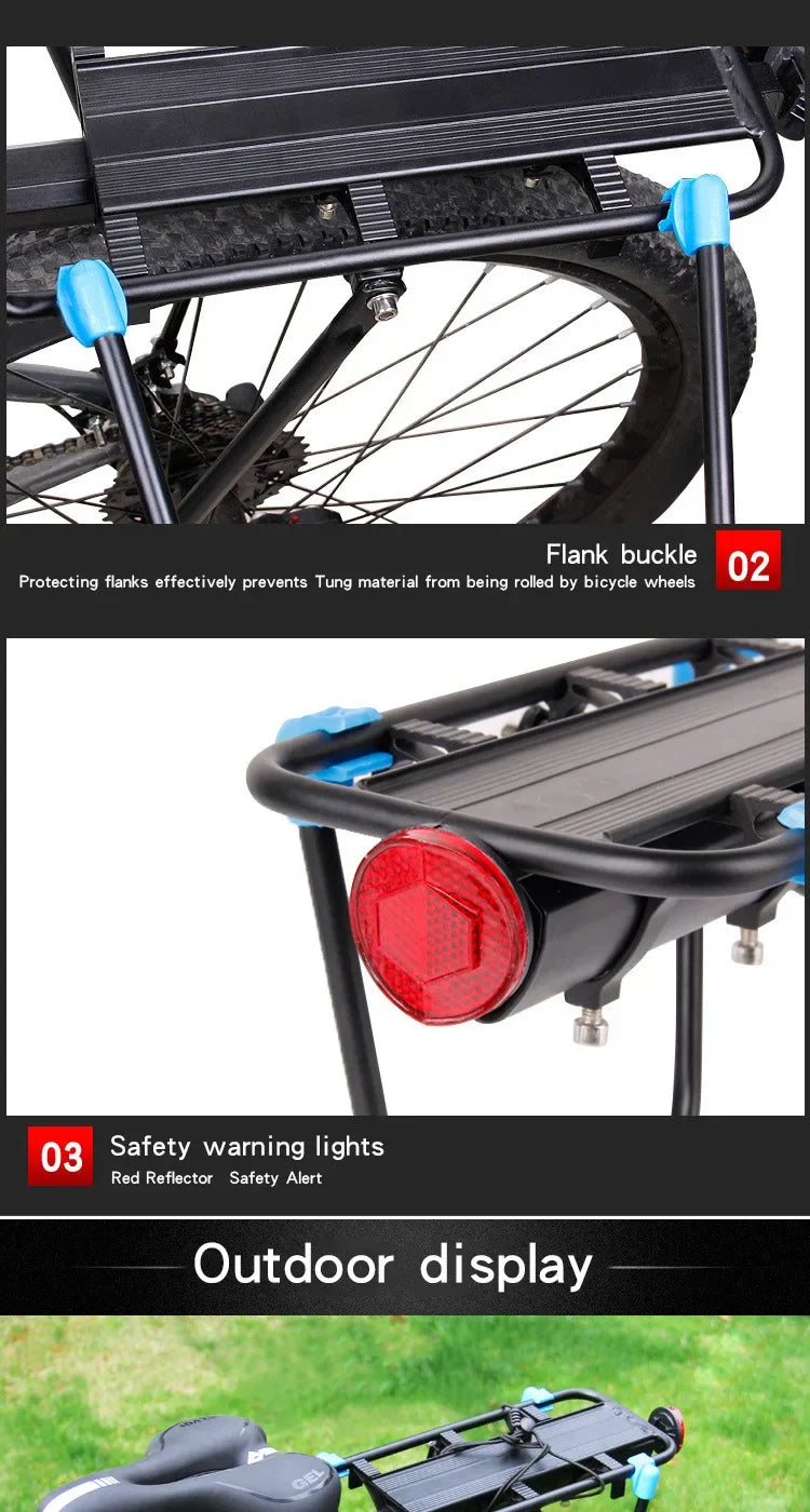 Quick Release Mountain Bike Rear Seat Rack Bicycle Carrier Baggage Rack Cycling Equipment Single Speed Bike Accessories
