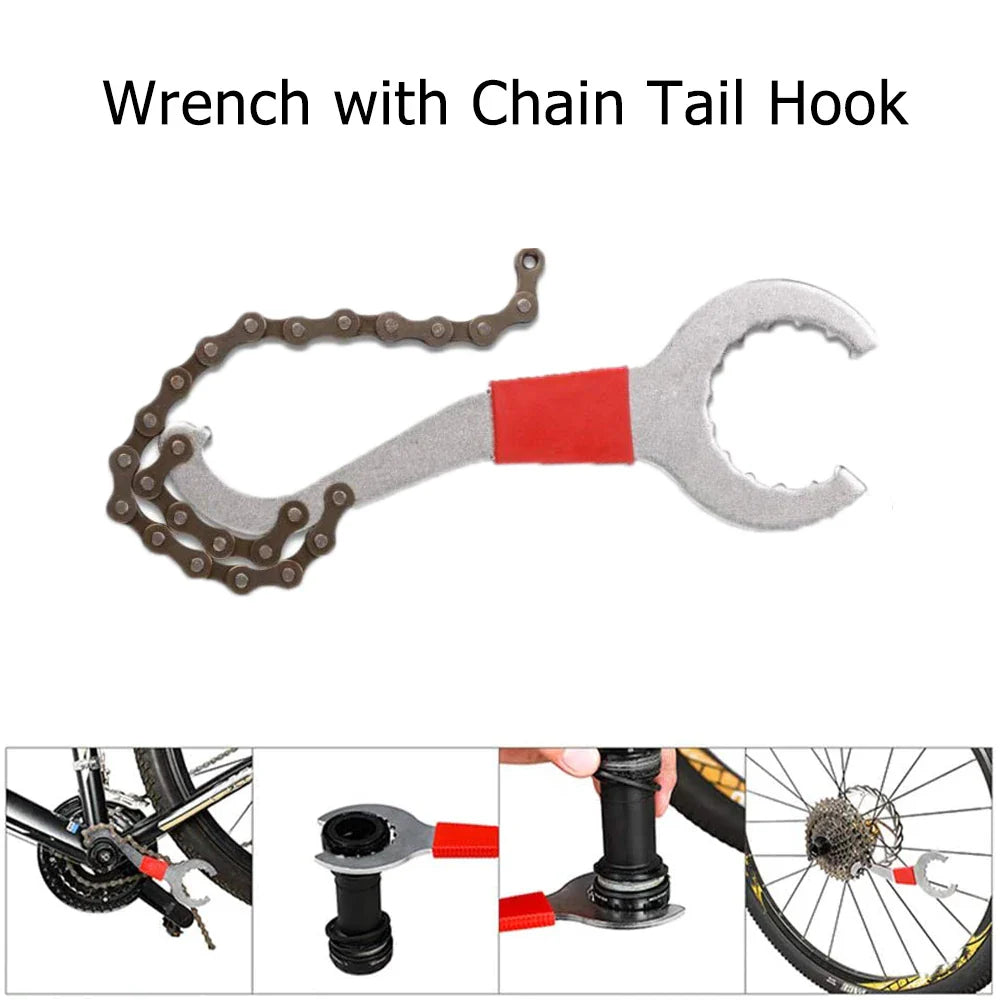 Bicycle Repair Tool Kits Flywheel Remover Cutter Chain Breaker Crank Puller Spoke Wrench MTB Road Bike Maintenance Tools Set
