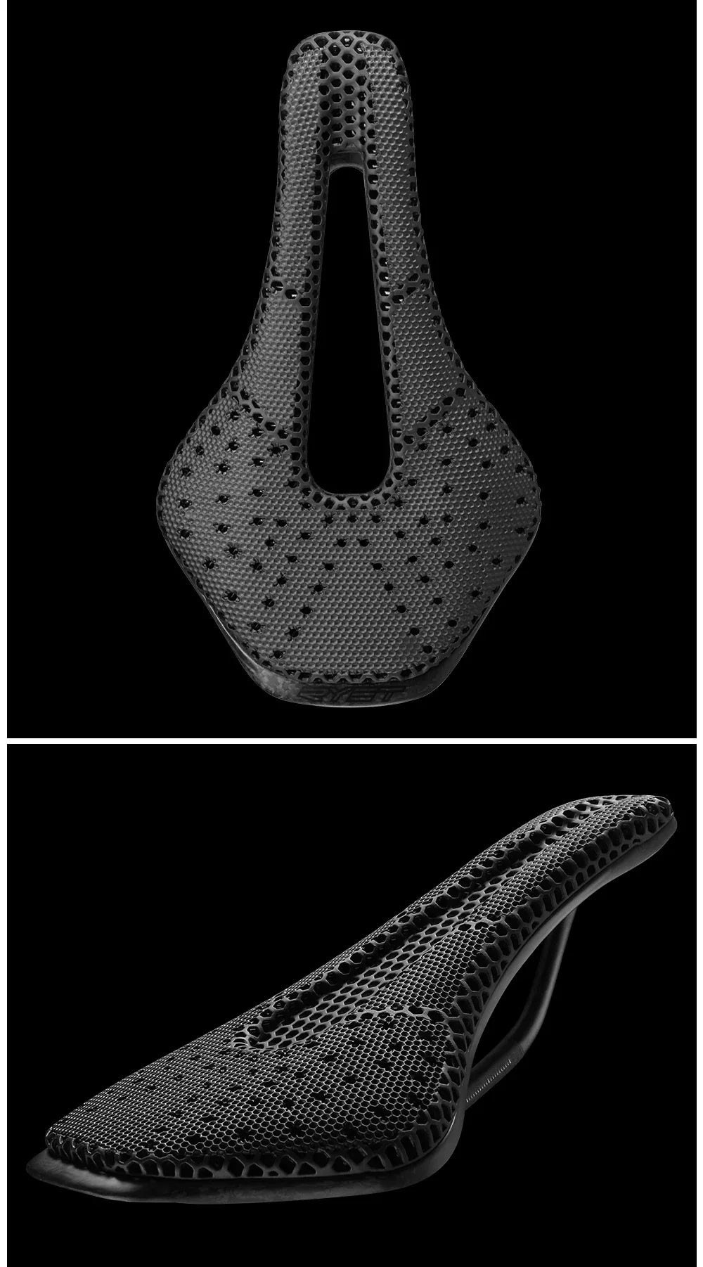 RYET 3D Printed Bicycle Saddle Ultralight Carbon Fiber Hollow Comfortable Breathable MTB Gravel Road bike Cycling Seat Parts
