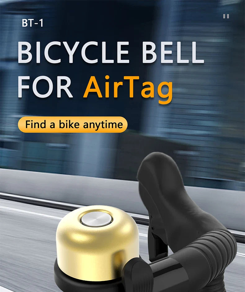 Bike Bell for AirTag GPS Tracker – Waterproof Mount