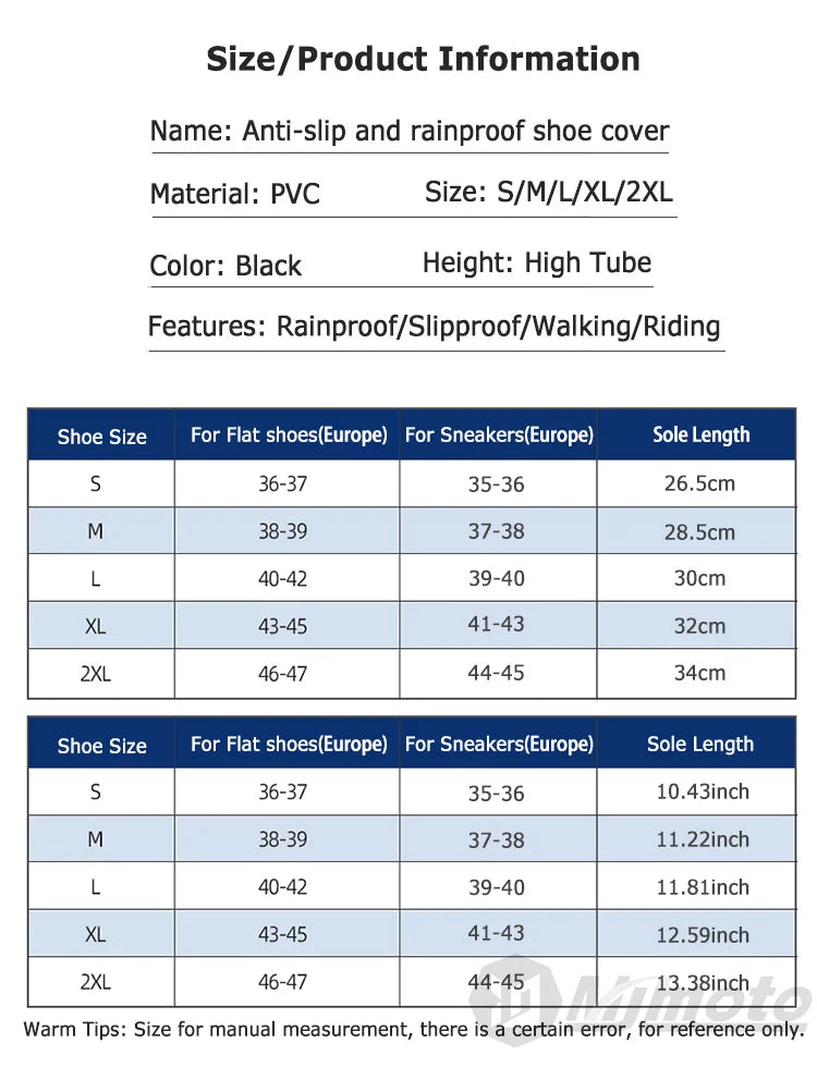 Waterproof Rain Covers for E-Bike & Motorcycle Boots – Unisex