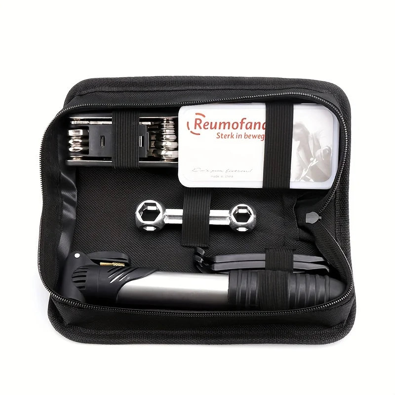 E-Bike Repair Kit – Pump, Tools & Patch Set in Portable Bag