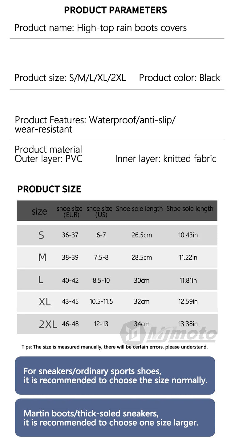 Waterproof Rain Shoe Covers with Reflectors – High Top for E-Bike Riders