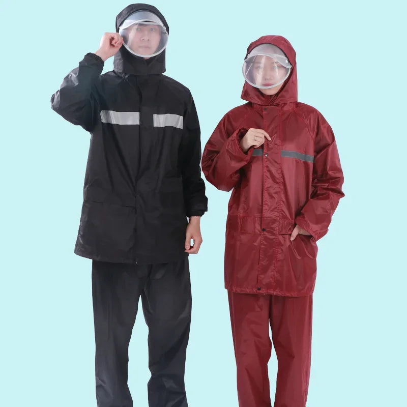 Waterproof Rain Suit for Electric Bike Riders – Jacket & Pants Set