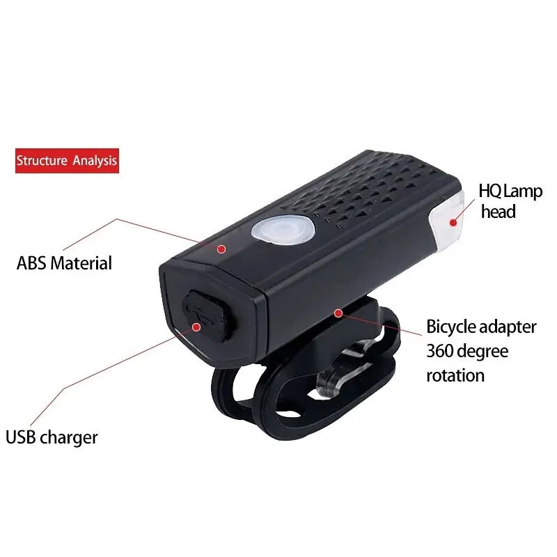 ED Headlight for E-Bikes – USB Rechargeable & Waterproof