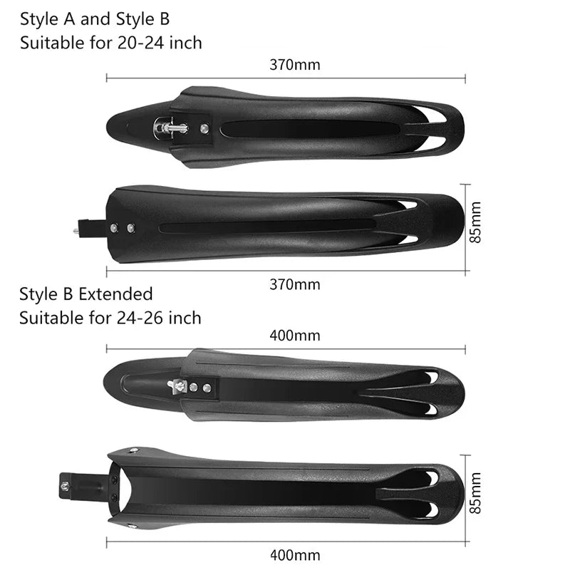 Quick Release MTB Fenders – Front & Rear Mudguards