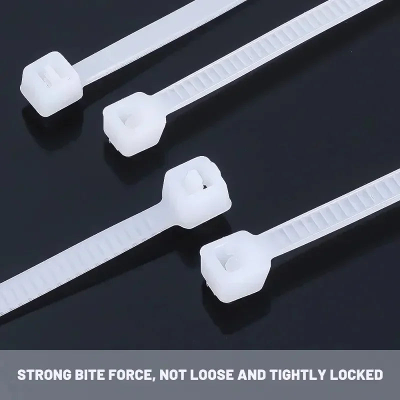 Self-Tightening Plastic Clamps – Adjustable Cable Organizer Kit