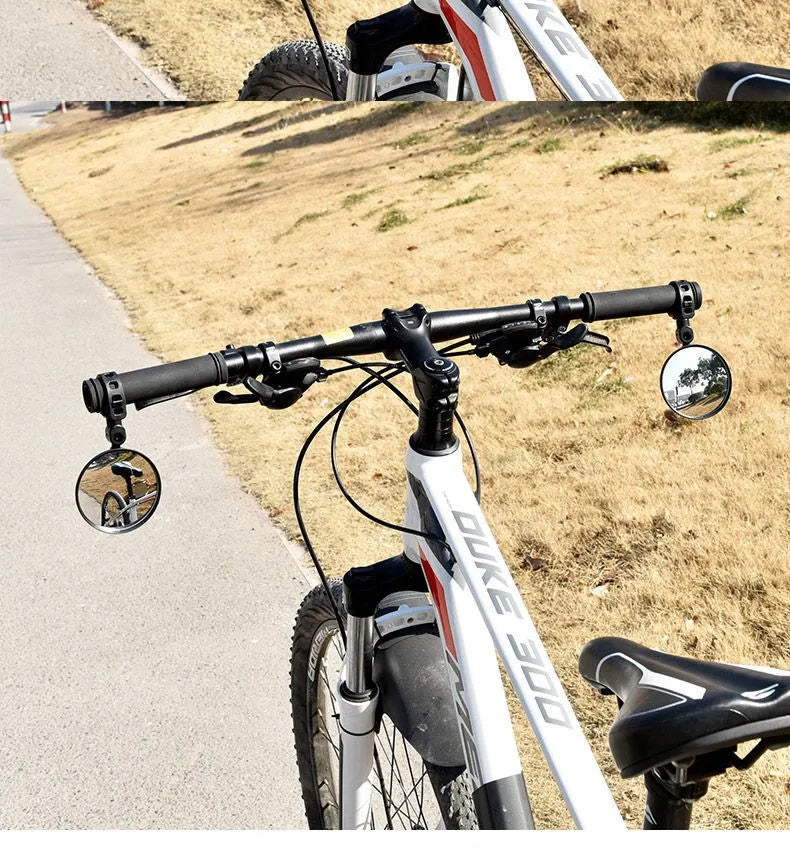 Universal Bike Rearview Mirrors – 2PCS, Rotatable 360°