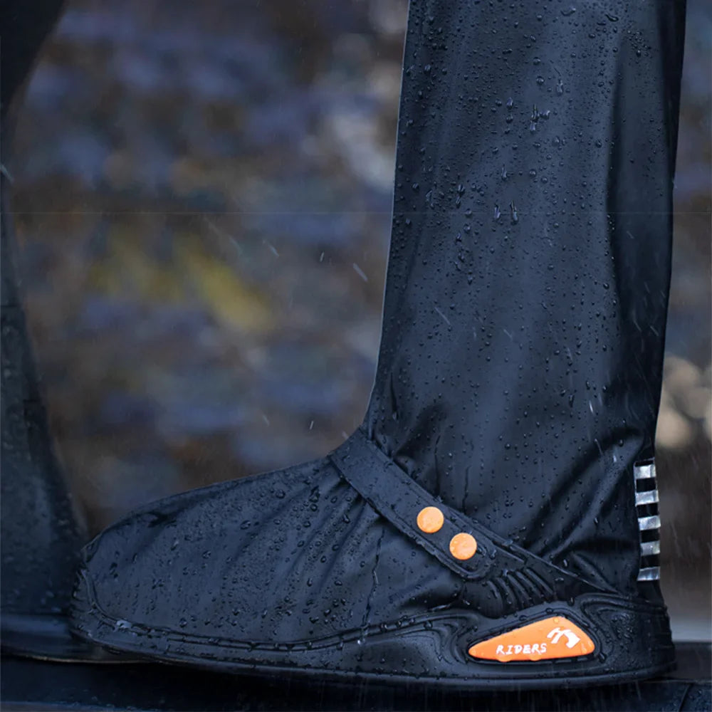 Waterproof Rain Shoe Covers with Reflectors – High Top for E-Bike Riders