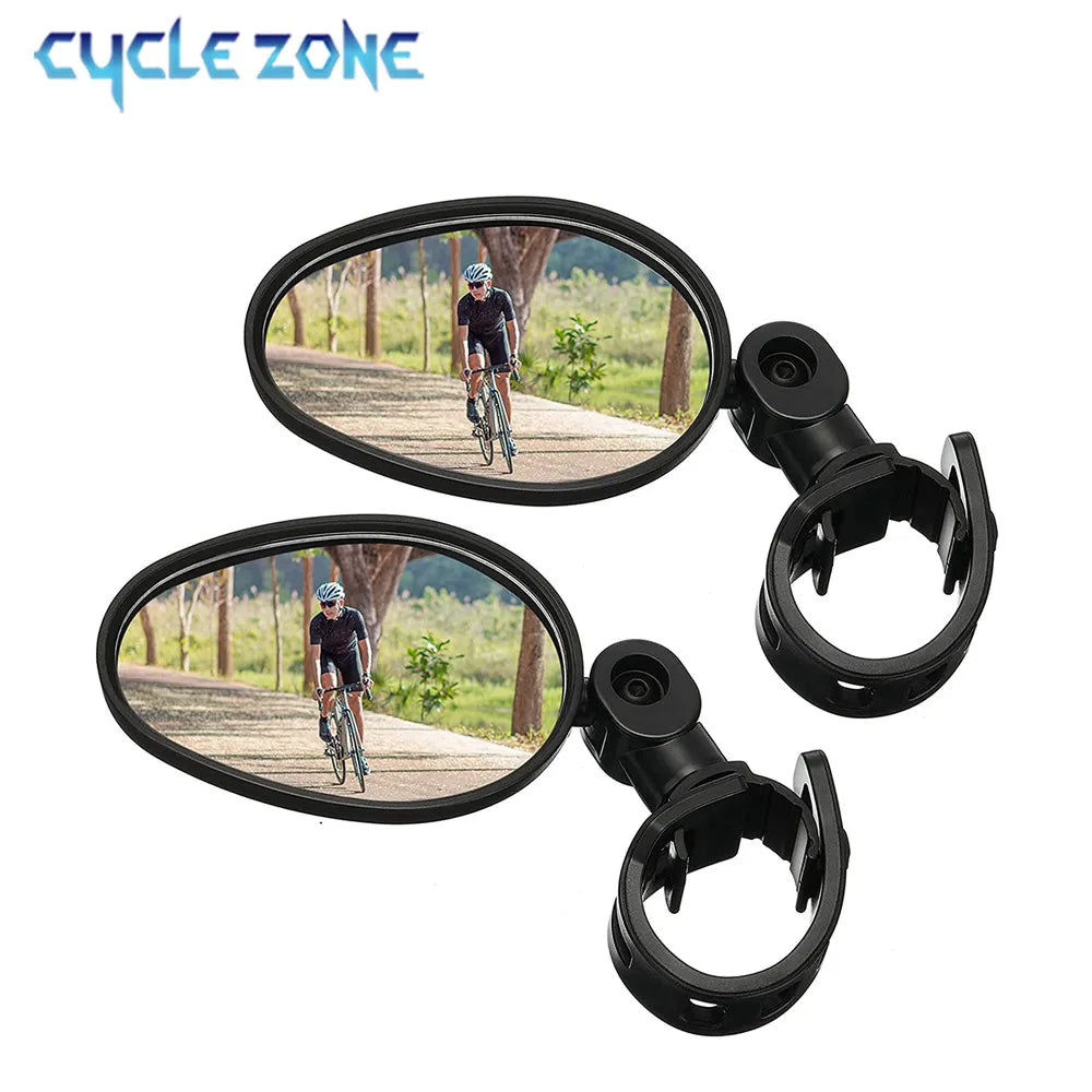 Universal Bike Rearview Mirrors – 2PCS, Rotatable 360°