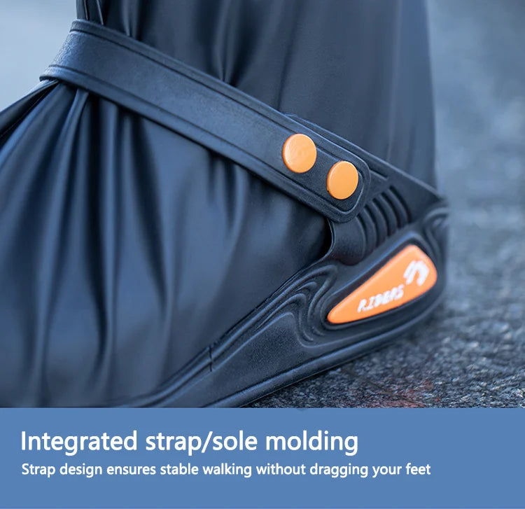 Waterproof Rain Shoe Covers with Reflectors – High Top for E-Bike Riders