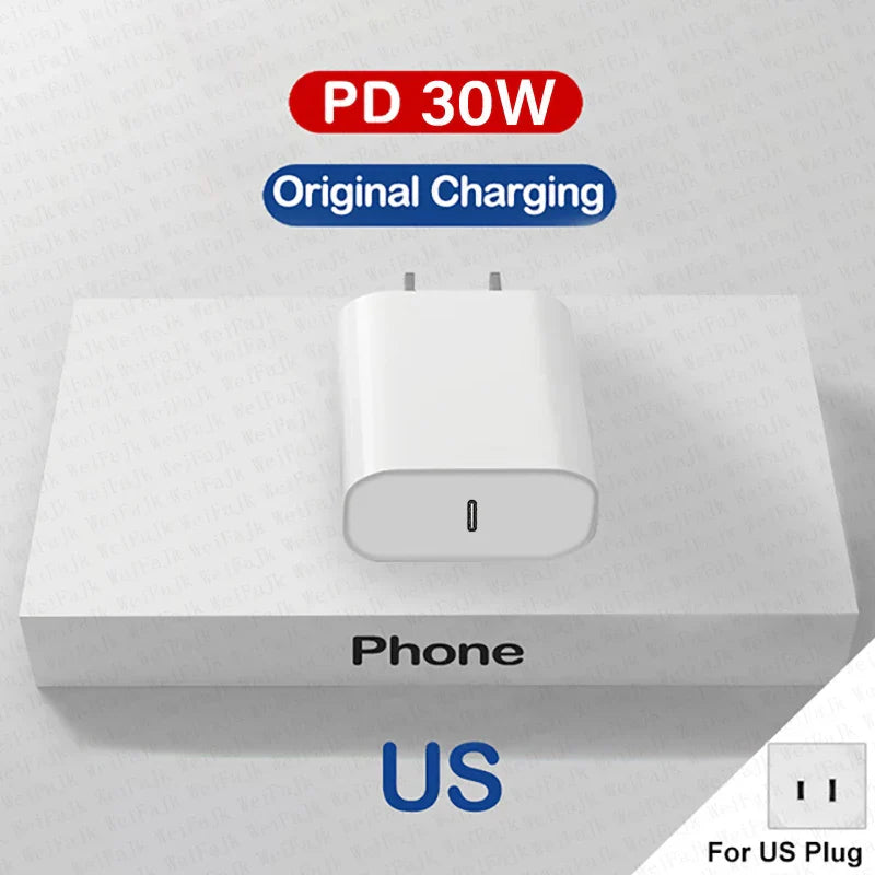 0W Quick Charger for iPhone – USB-C Fast Charging Cable