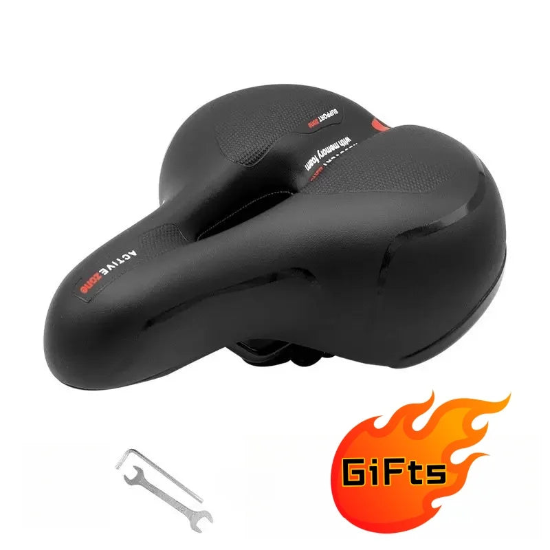 【HOT SALE】Hollow Breathable Bicycle Saddle Men Women MTB Road Bike Saddle Shock Absorbing Comfortable Big Butt Bike Seat Safety