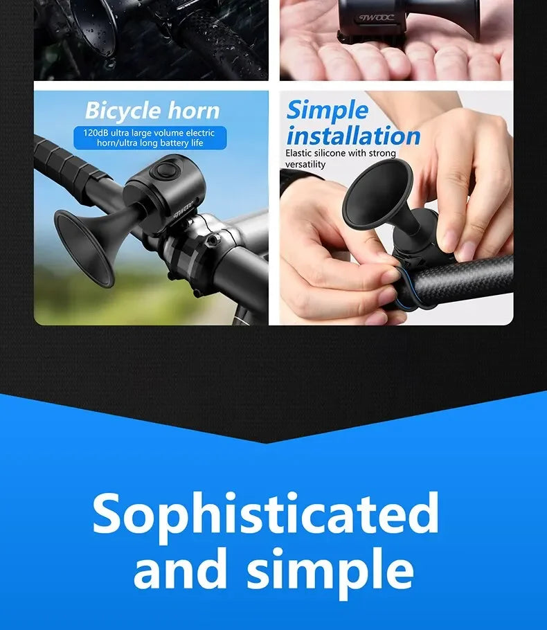 Loud Electronic Horn for E-Bikes – 120dB, Waterproof