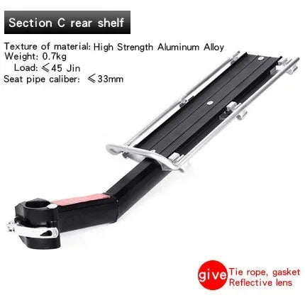 Quick Release Mountain Bike Rear Seat Rack Bicycle Carrier Baggage Rack Cycling Equipment Single Speed Bike Accessories