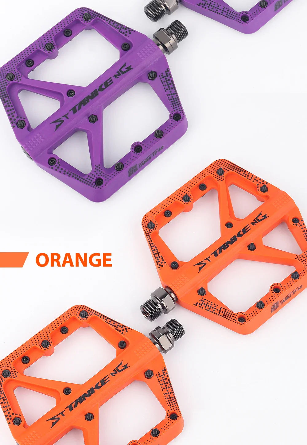 Wide Nylon Pedals – Anti-Slip Platform for E-Bike & MTB