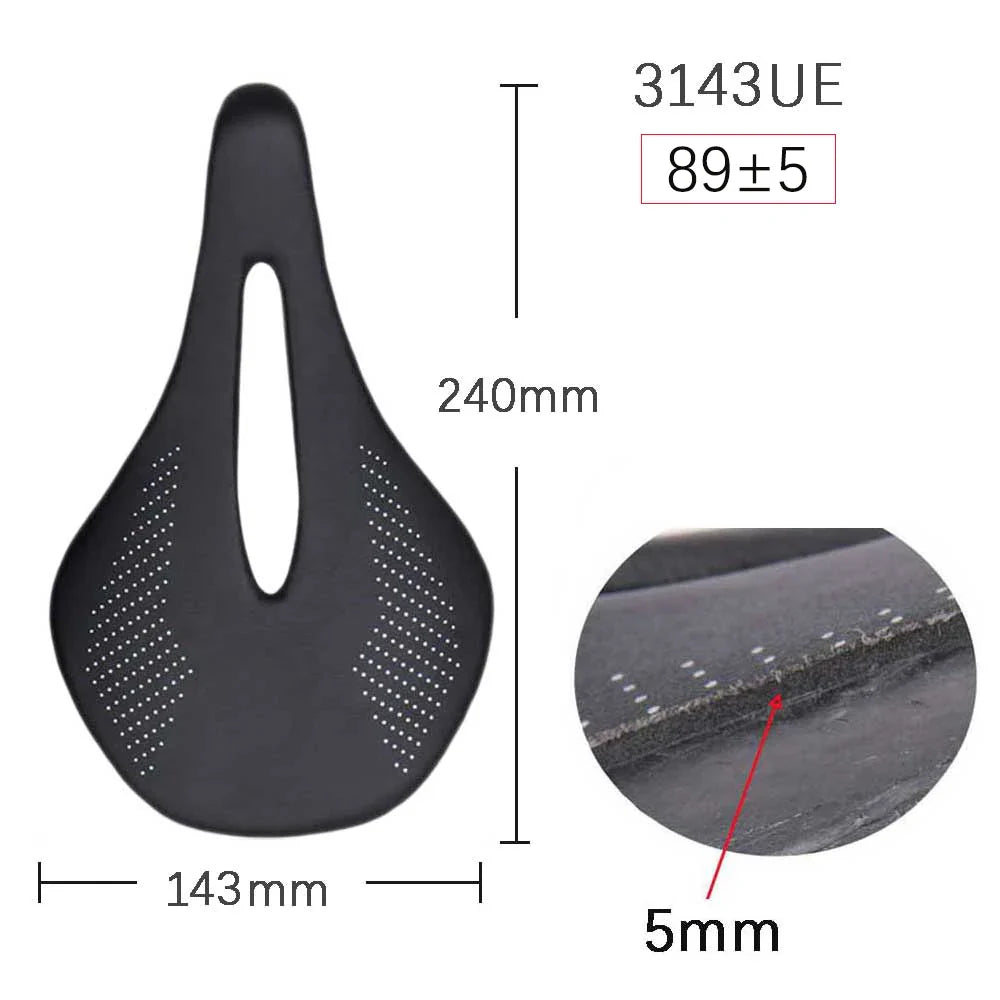 ELITAONE MTB Carbon Saddle Super Light 89g Road Bike Saddles 240x143/155mm UD Bare Carbon Finish Bicycle Seat