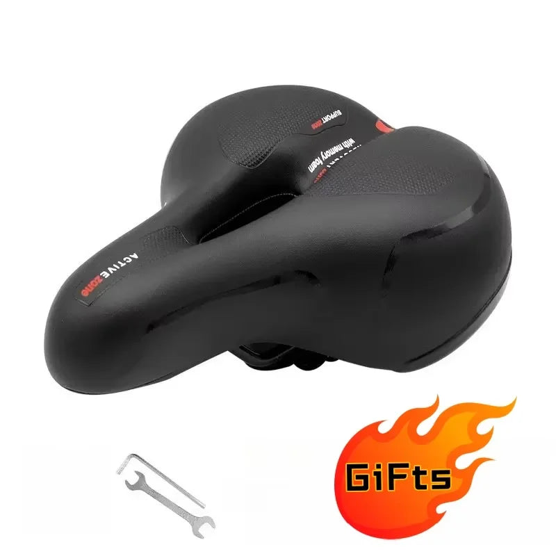 【HOT SALE】Hollow Breathable Bicycle Saddle Men Women MTB Road Bike Saddle Shock Absorbing Comfortable Big Butt Bike Seat Safety