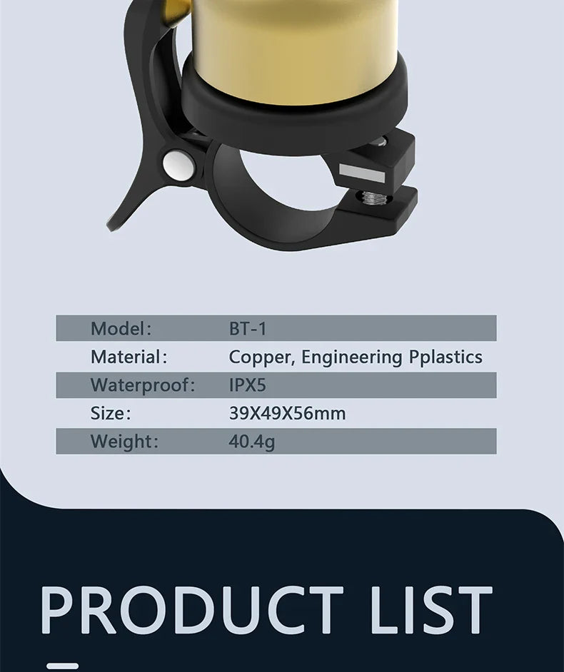 Bike Bell for AirTag GPS Tracker – Waterproof Mount