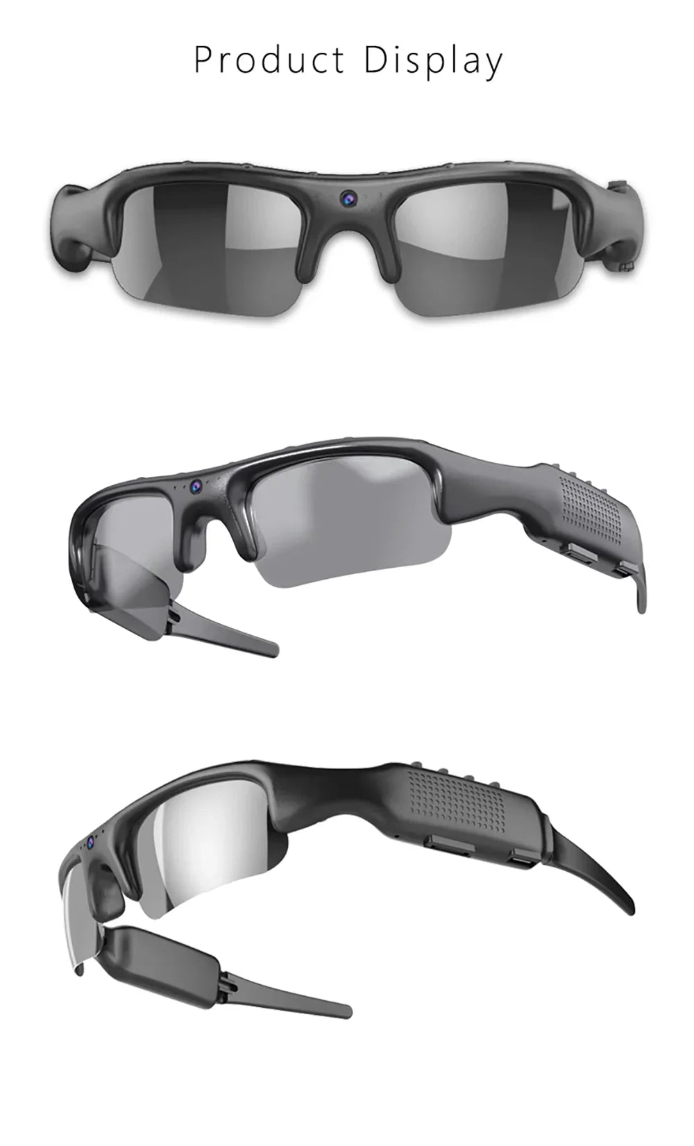 WiFi Camera Glasses – 1080P HD Video for E-Bike Riders