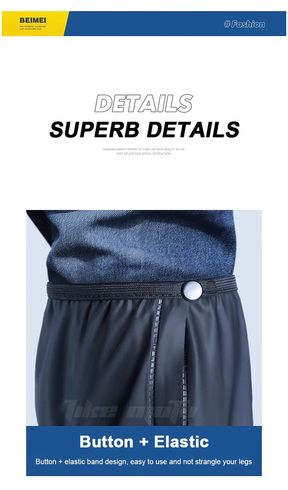 Reflective Waterproof Rain Boots – Non-Slip for E-Bike Cyclists