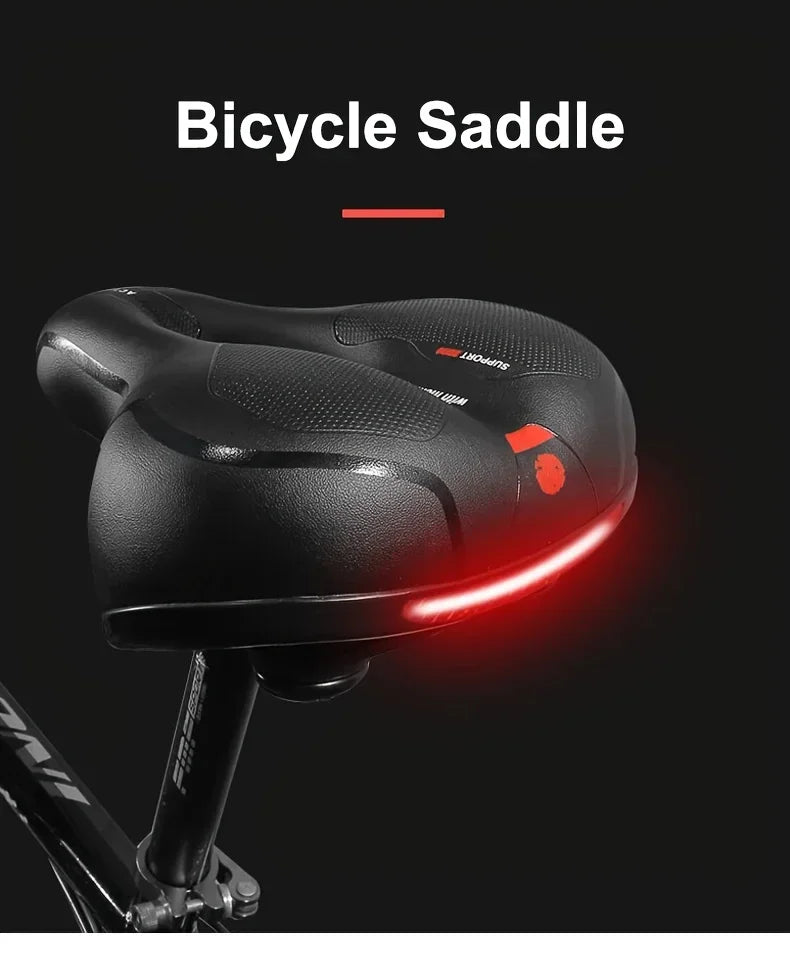 【HOT SALE】Hollow Breathable Bicycle Saddle Men Women MTB Road Bike Saddle Shock Absorbing Comfortable Big Butt Bike Seat Safety