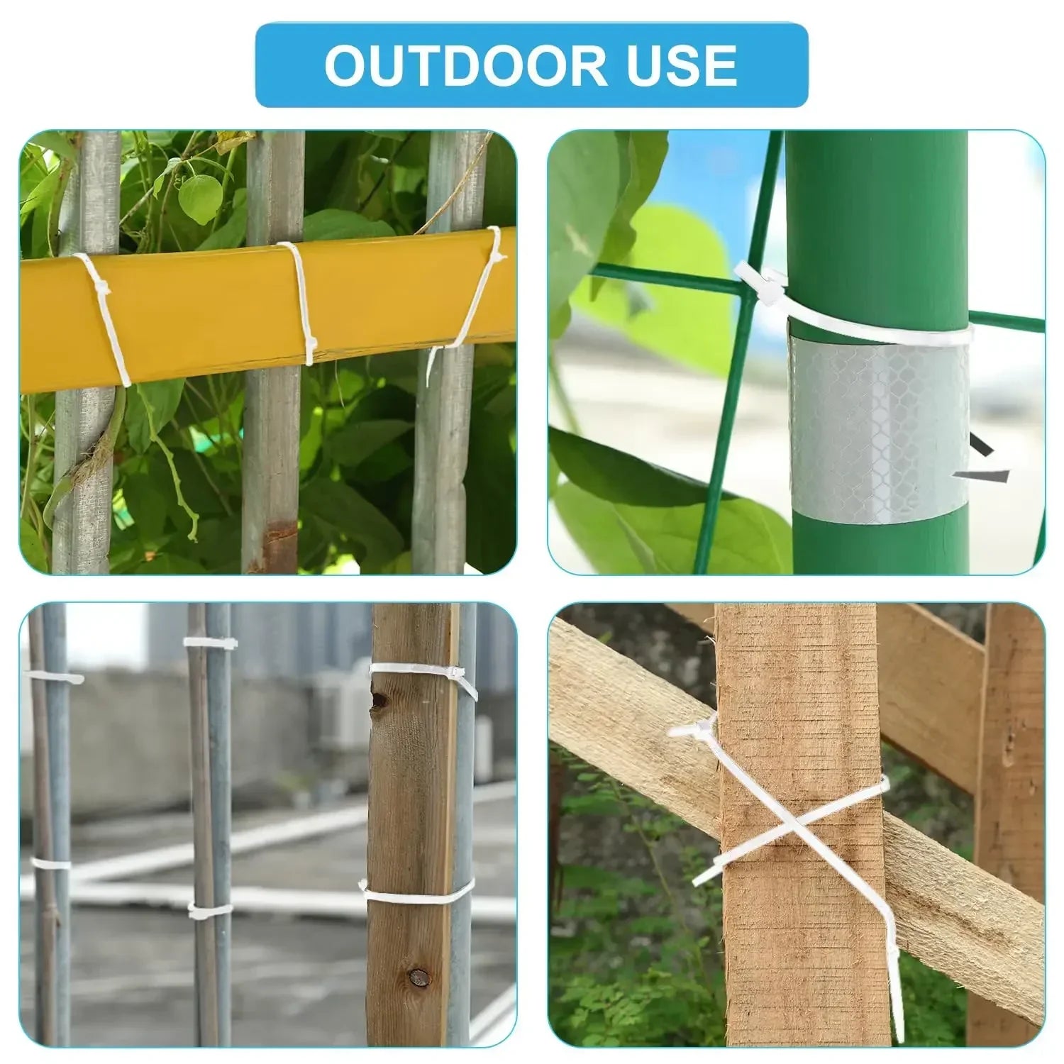 Self-Tightening Plastic Clamps – Adjustable Cable Organizer Kit