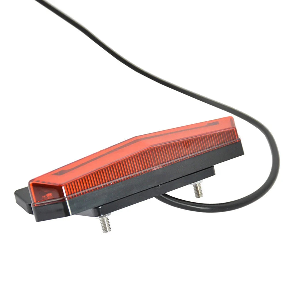 E-Bike Front and Rear Light Set – 24V/36V/48V Headlight with Horn, Tail Light with Turn Signals, Rack Mount, Switch Control, Easy Installation