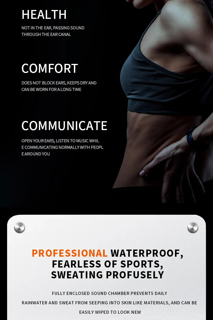 Bluetooth 5.3 Wireless Ear Hook Headphones – Perfect for Electric Bike Use