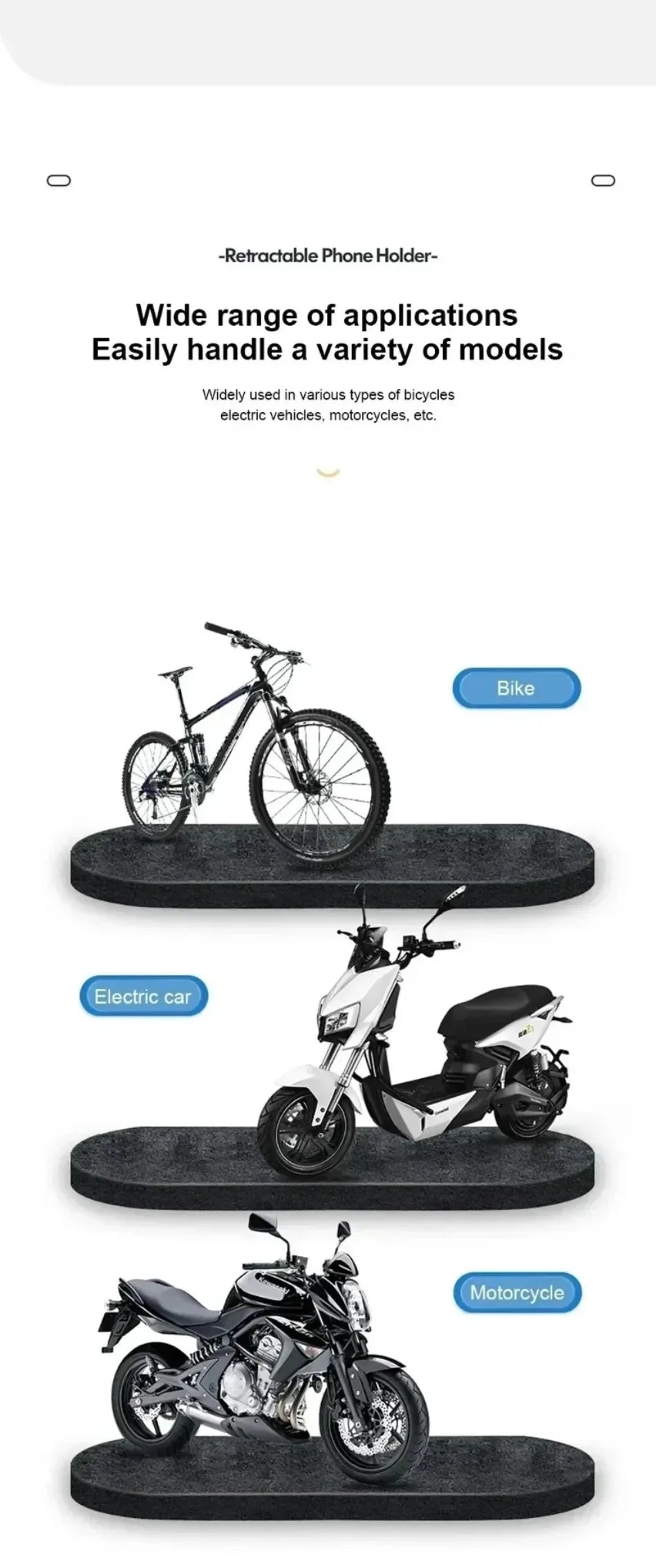 Waterproof Phone Holder – 360° Rotation for E-Bikes & Motorcycles