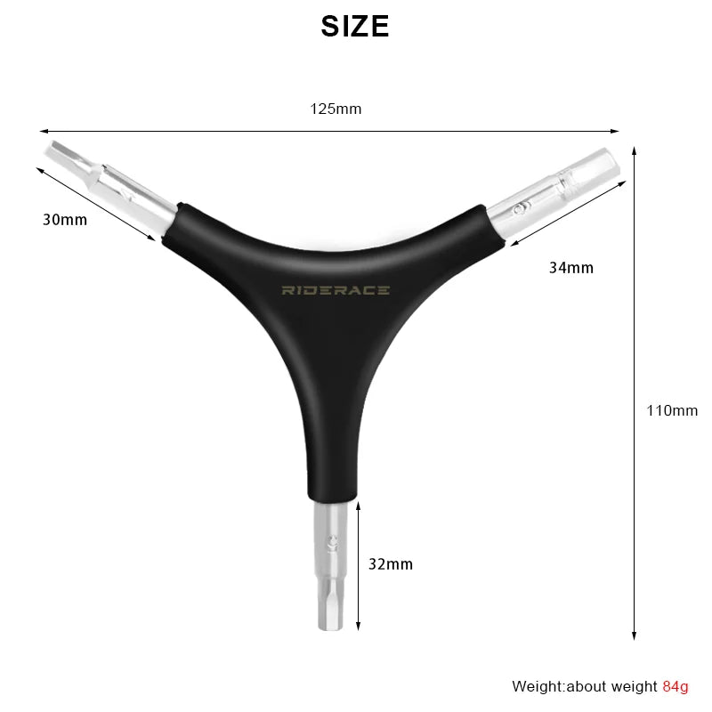 Bicycle 3 Way Hex Keys Wrench 4/5/6mm Y Shape Allen Key Triangle CR-V Steel Multifunctional Mountain Road Bike Repair Tool